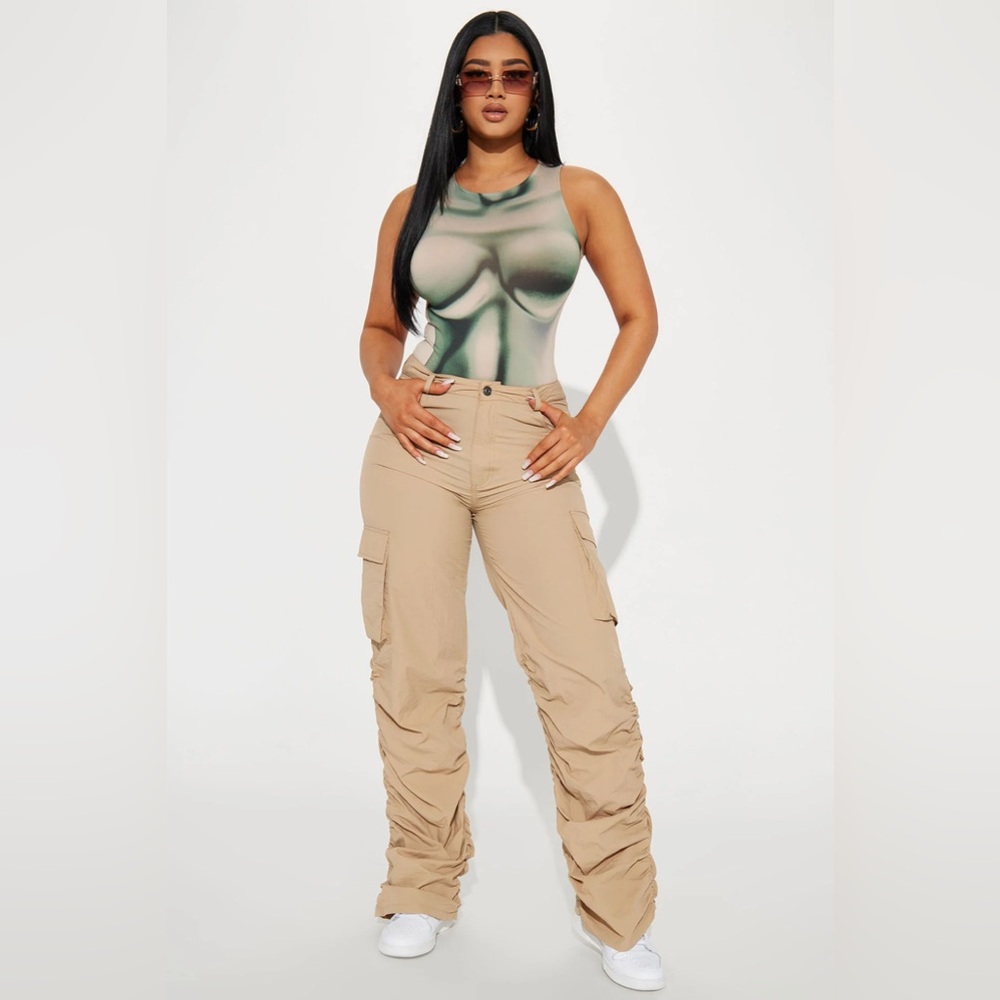 Fashion Nova Shape Of Me Sleeveless Bodysuit - Taupe/combo
BRAND NEW WITH TAGS